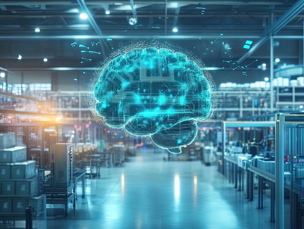 Digital brain hovers over warehouse - intelligent order release