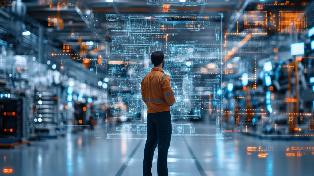 warehouse labor optimization person standing in warehouse